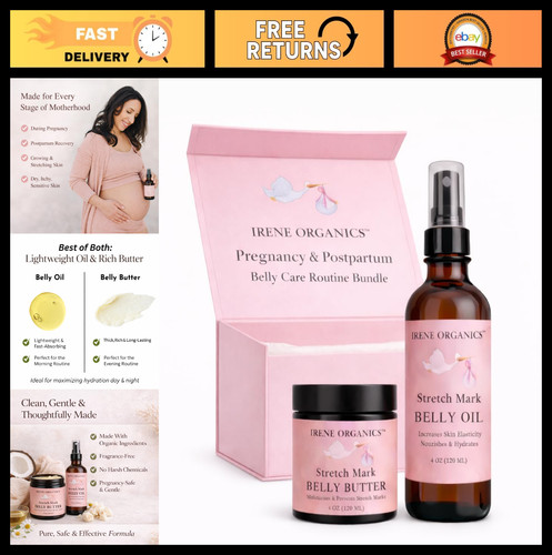 Organic belly butter oil set - belly, &